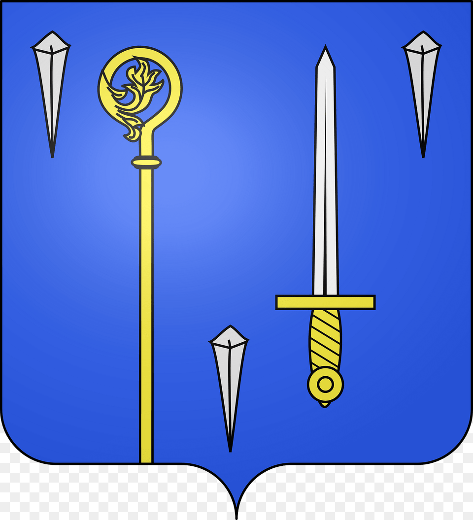 Blason De La Ville De Fresnes En Wovre Meuse Clipart, Sword, Weapon, Blade, Dagger Free Transparent Png