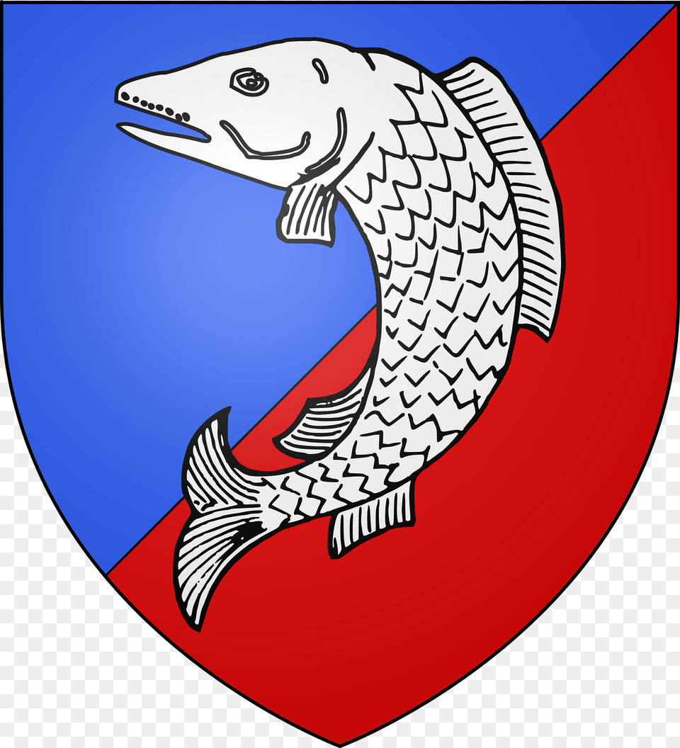 Blason De La Ville De Geiswasser 68 Clipart, Armor, Animal, Fish, Sea Life Free Png Download