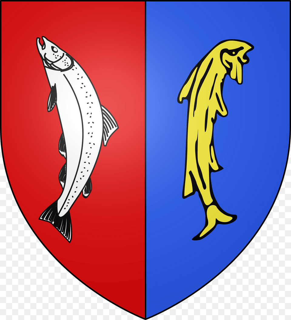 Blason De La Ville De Hannocourt Moselle Clipart, Animal, Fish, Sea Life, Shark Free Transparent Png