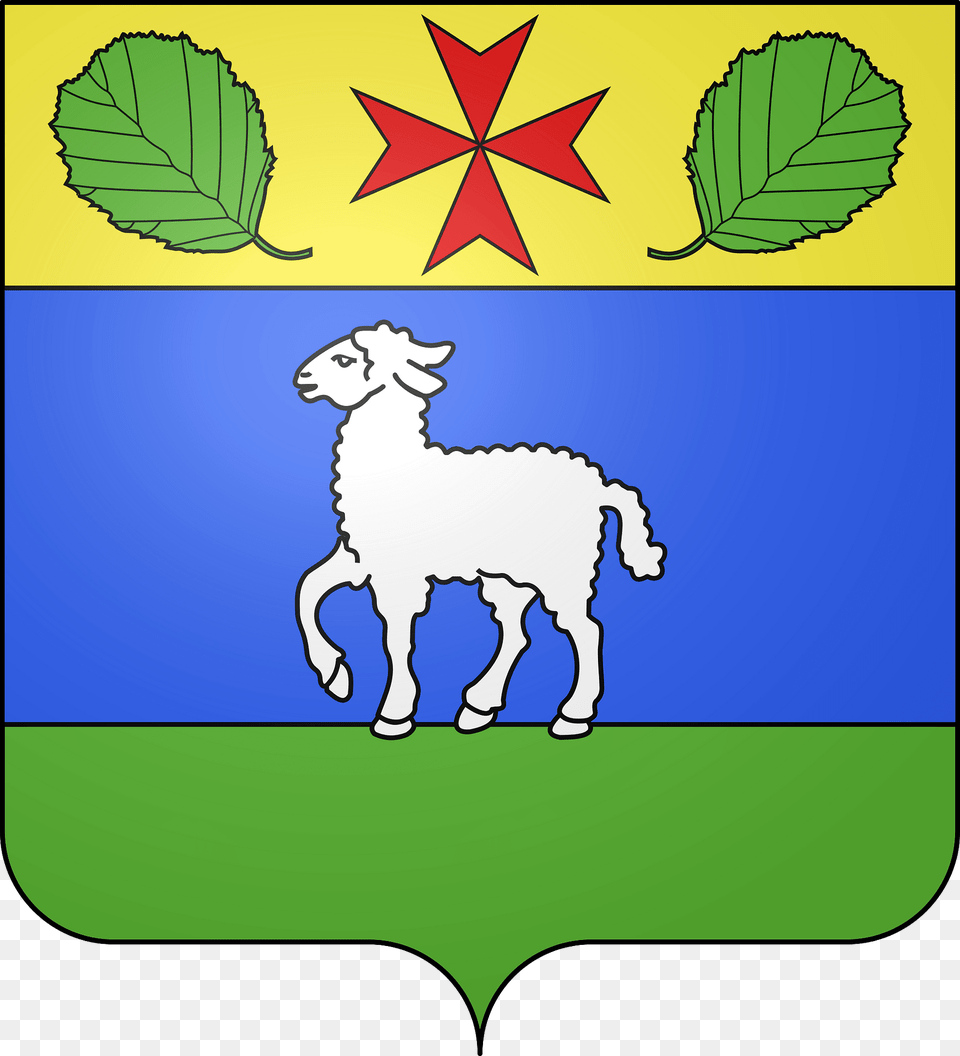 Blason De La Ville De Levernois Cte D39or Clipart, Leaf, Plant, Symbol, Animal Free Transparent Png