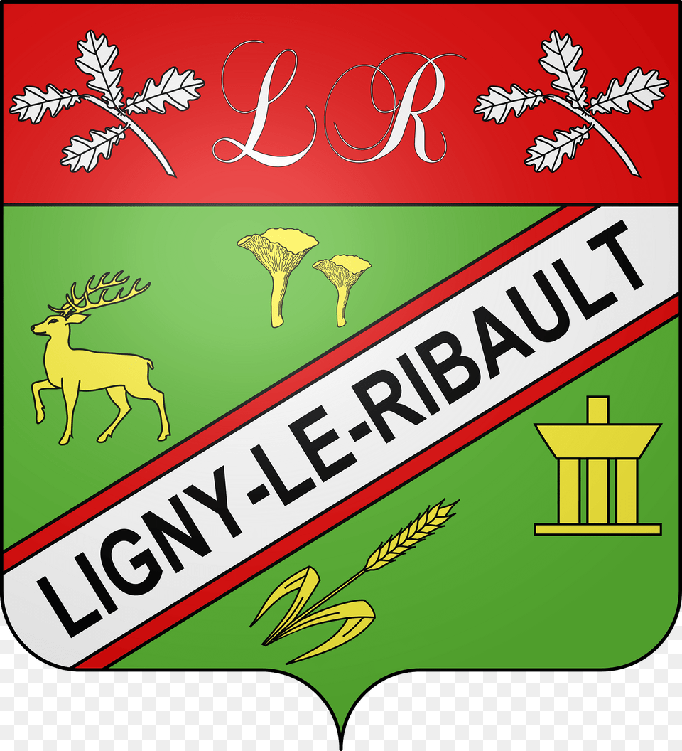 Blason De La Ville De Ligny Le Ribault Loiret Clipart, Animal, Antelope, Mammal, Wildlife Free Png