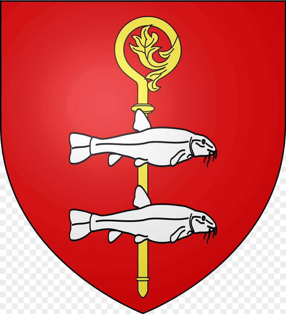 Blason De La Ville De Loch Sur Indrois 37 Clipart, Animal, Fish, Sea Life, Light Png Image