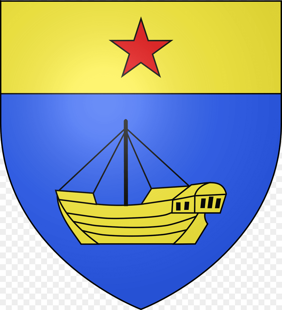 Blason De La Ville De Nazelles Ngron 37 Clipart, Symbol, Boat, Transportation, Vehicle Free Png Download