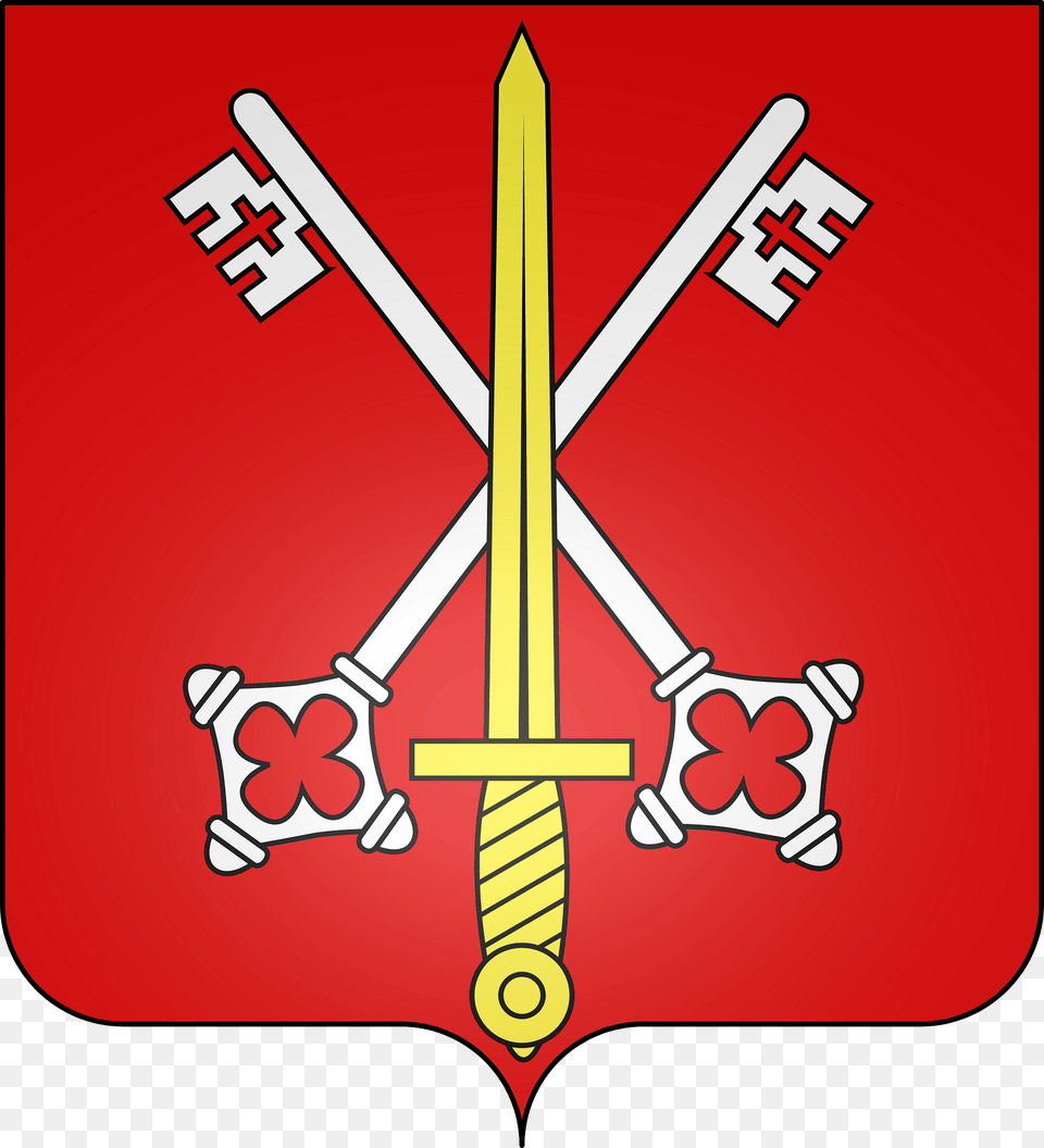 Blason De La Ville De Noiron Sur Seine 21 Clipart, Sword, Weapon, First Aid Free Png