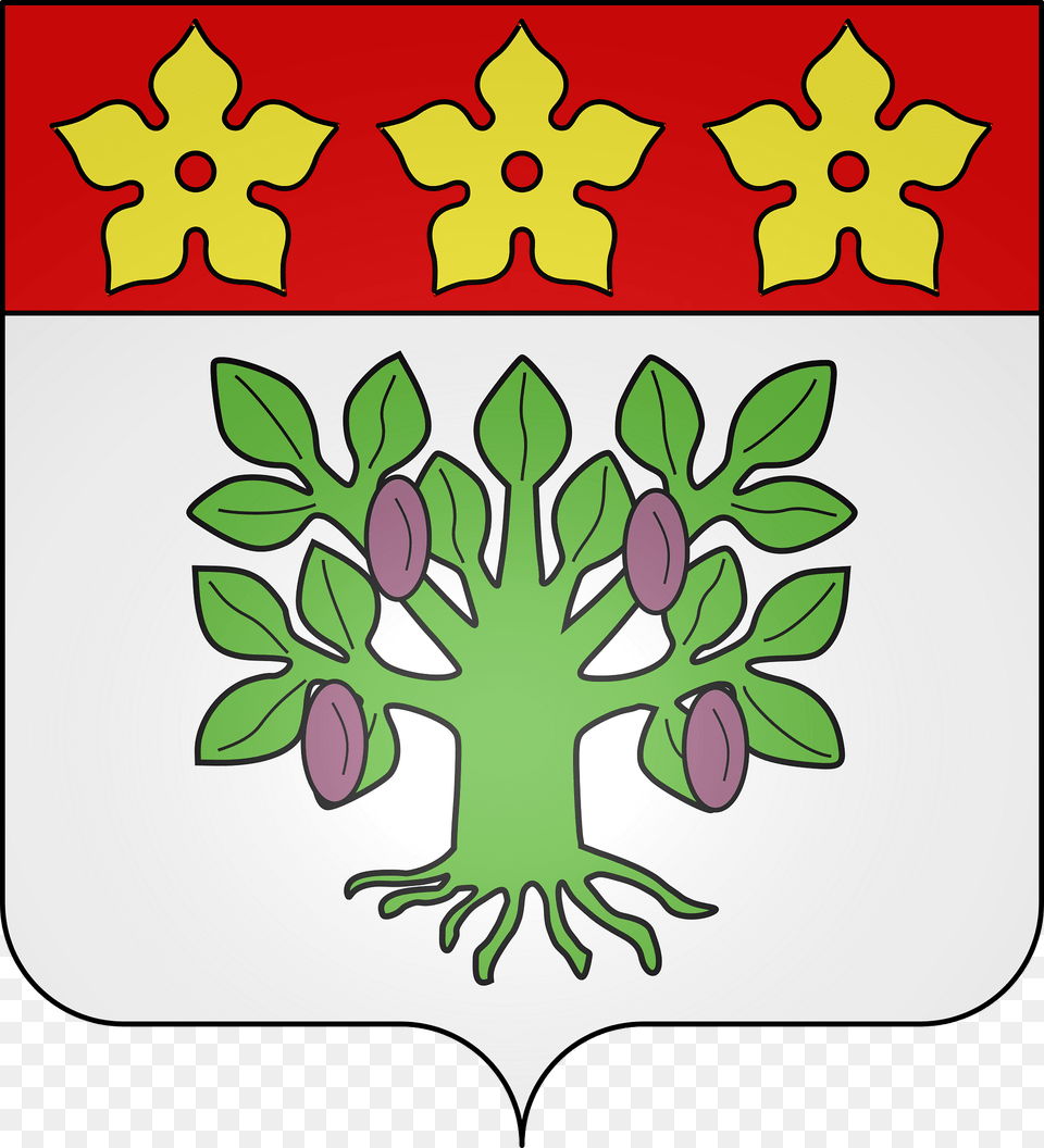 Blason De La Ville De Prenois 21 Clipart, Leaf, Plant, Pattern, Art Png Image