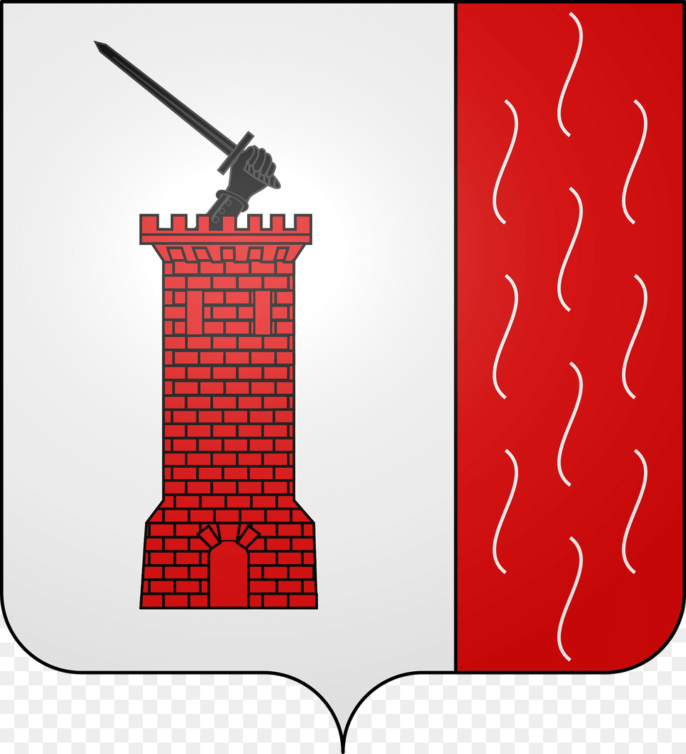 Blason De La Ville De Redessan 30 Clipart, Sword, Weapon, Brick Free Png Download