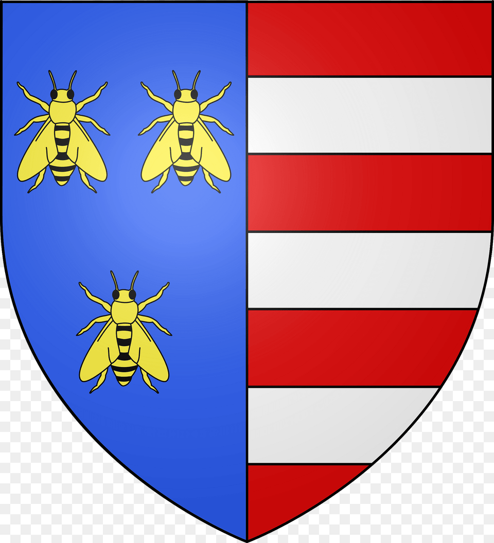 Blason De La Ville De Reignac Sur Indre 37 Clipart, Animal, Bee, Insect, Invertebrate Free Png