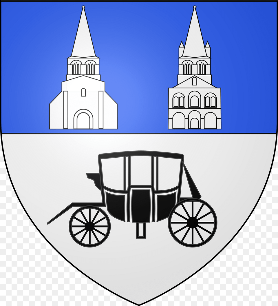 Blason De La Ville De Roullet Saint Estphe Charente Clipart, Machine, Wheel, Carriage, Transportation Free Png
