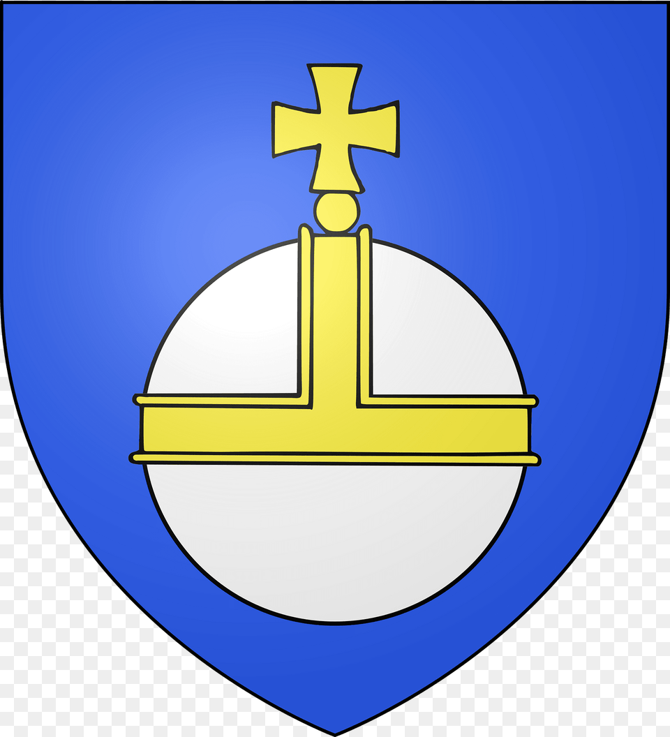 Blason De La Ville De Ruederbach 68 Clipart, Cross, Symbol, Gold Png Image