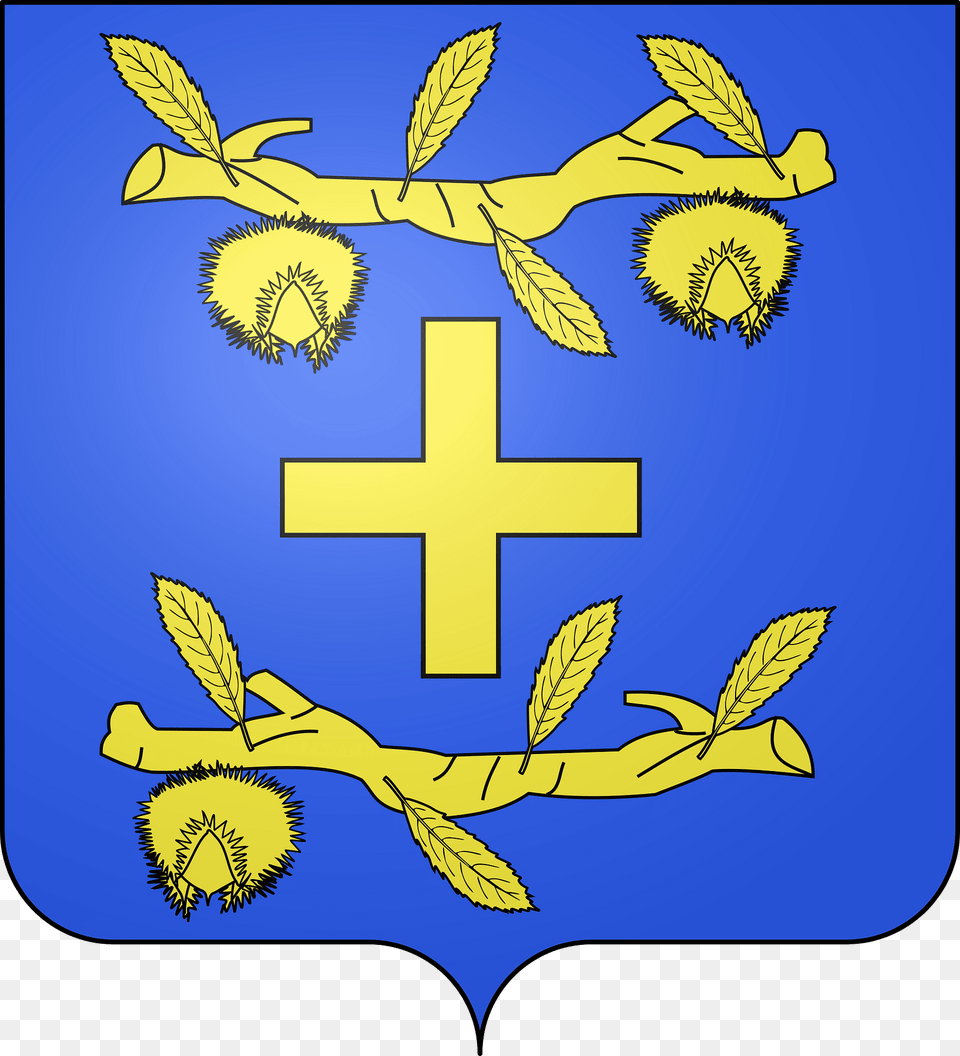 Blason De La Ville De Segonzac Charente Clipart, Cross, Symbol, Animal, Fish Free Png