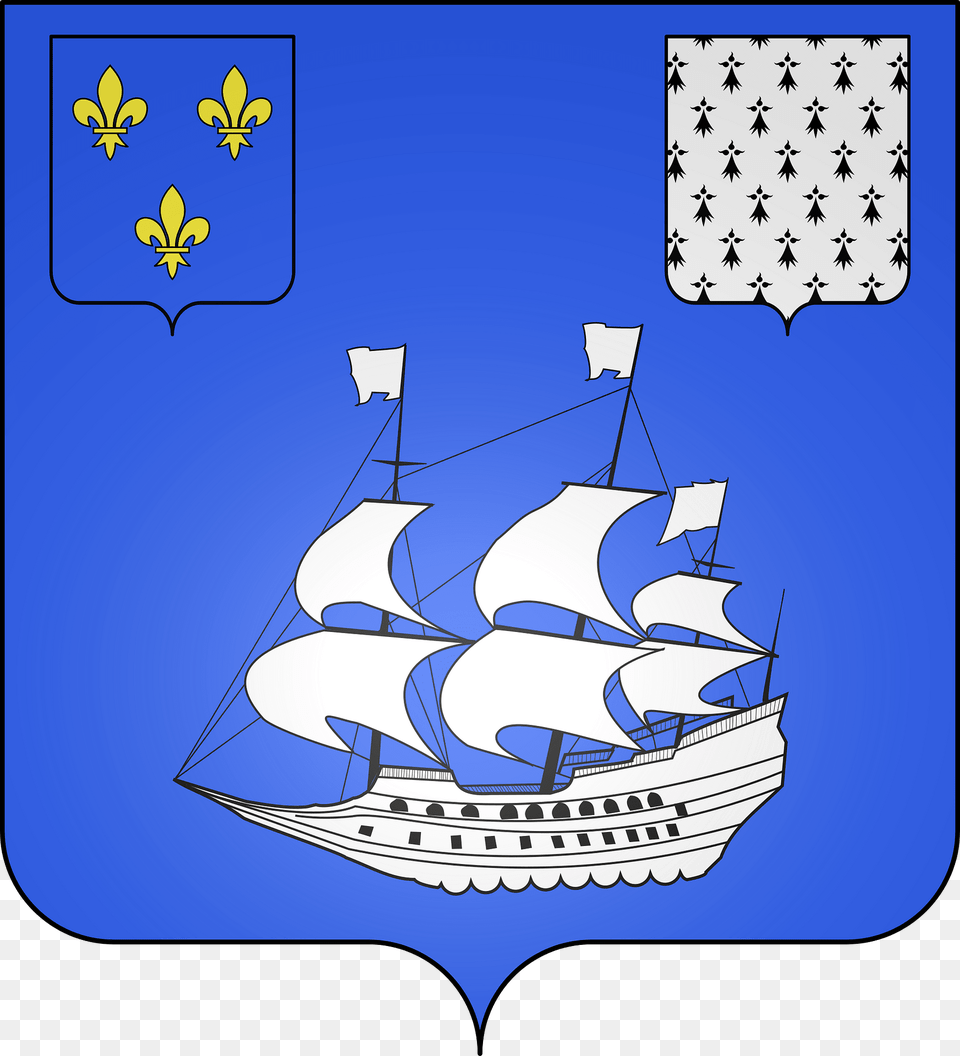 Blason De La Ville De Trguier Ctes D39armor Clipart, Boat, Sailboat, Transportation, Vehicle Free Png Download