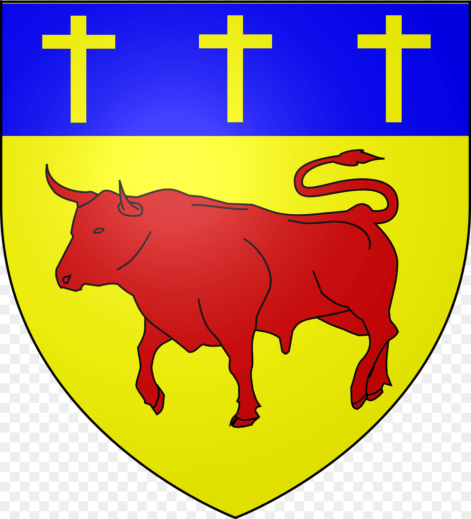 Blason De Reventin Vaugris Clipart, Animal, Cattle, Cow, Livestock Free Transparent Png