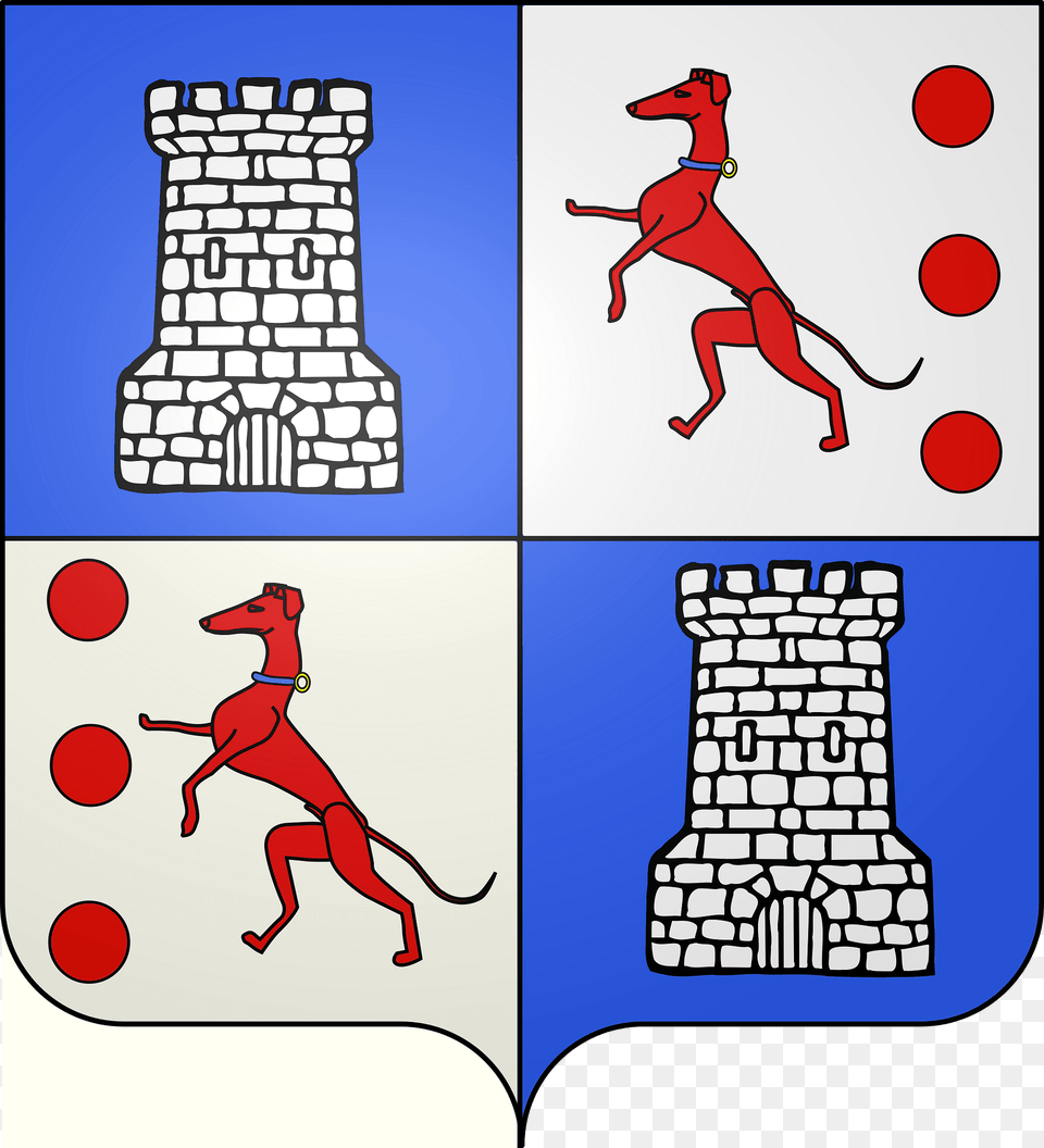 Blason Houdancourt Fr Clipart, Brick, Animal, Canine, Dog Png Image