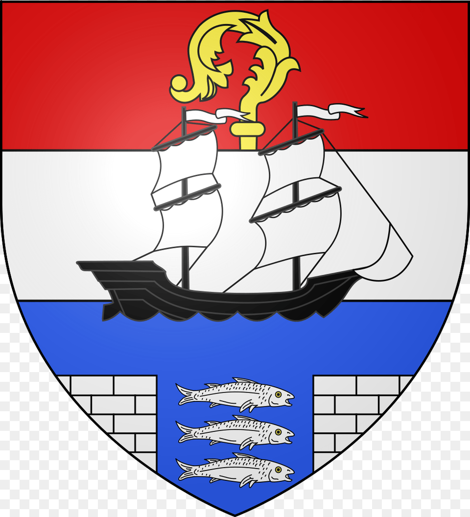 Blason Port En Bessin, Logo, Animal, Fish, Sea Life Png
