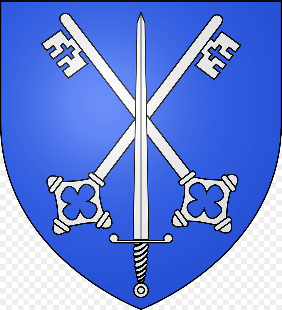 Blason Ville Fr Le Monastier Sur Gazeille 43 Clipart, Sword, Weapon, Armor Png Image