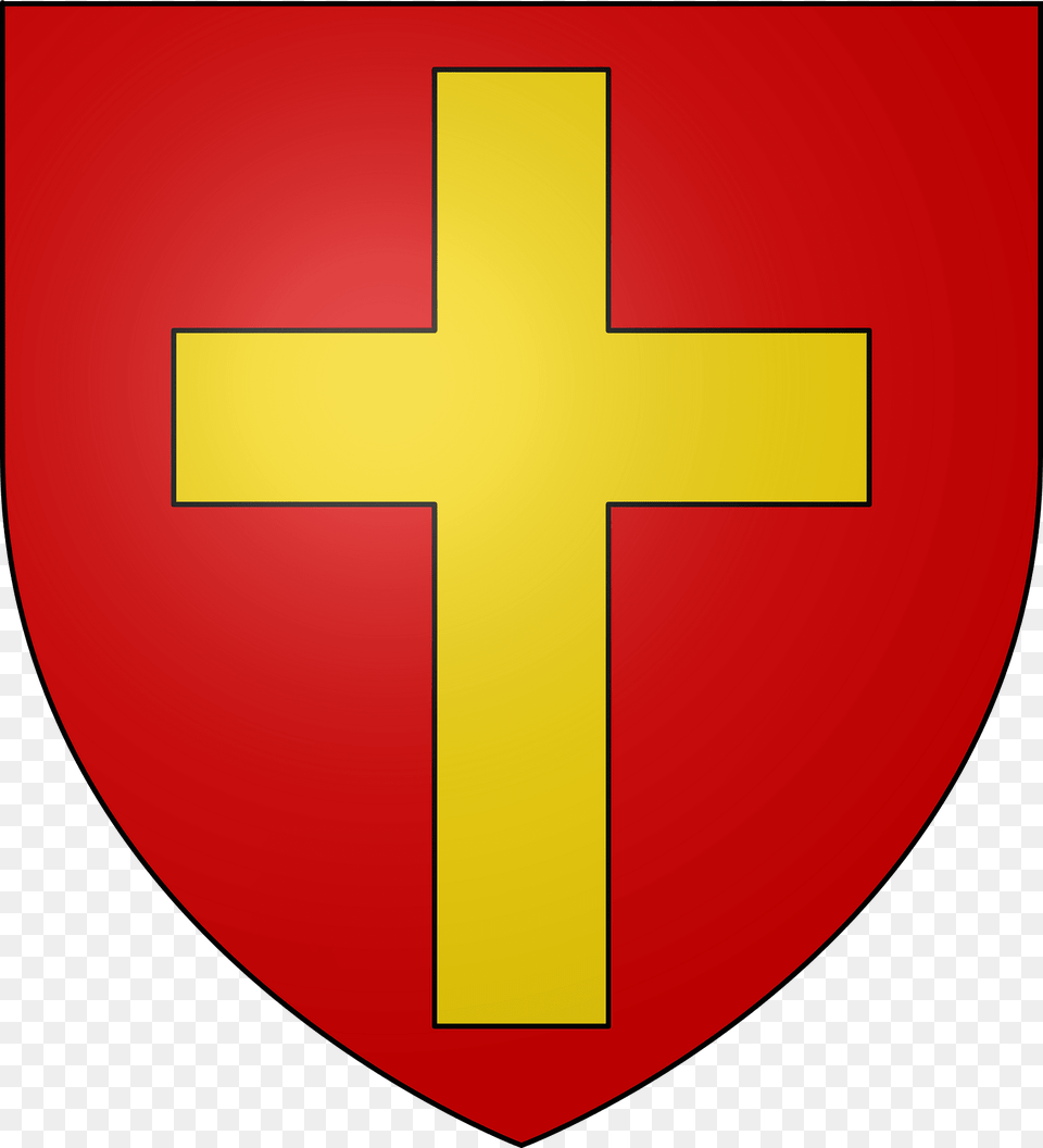 Blason Ville Fr Niort De Sault Aude Clipart, Cross, Symbol, Armor Free Png