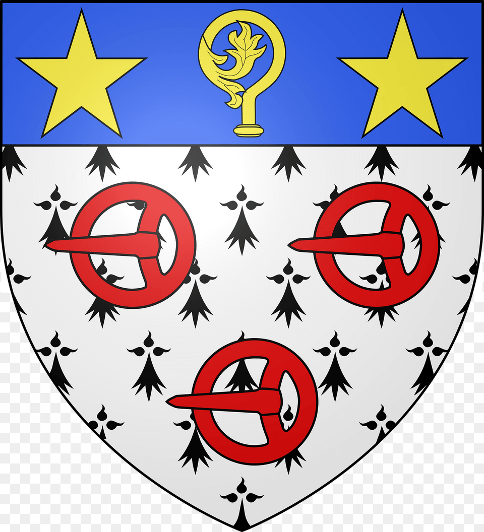 Blason Ville Fr Ouzouer Le Doyen Loircher Clipart, Armor, Shield, Symbol Free Png