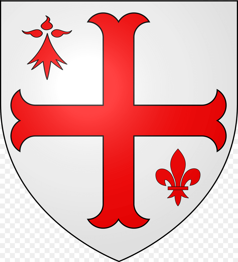 Blason Ville Fr Saint Aubin Des Chteaux Loire Atlantique Clipart, Armor, Cross, Symbol, Logo Png Image