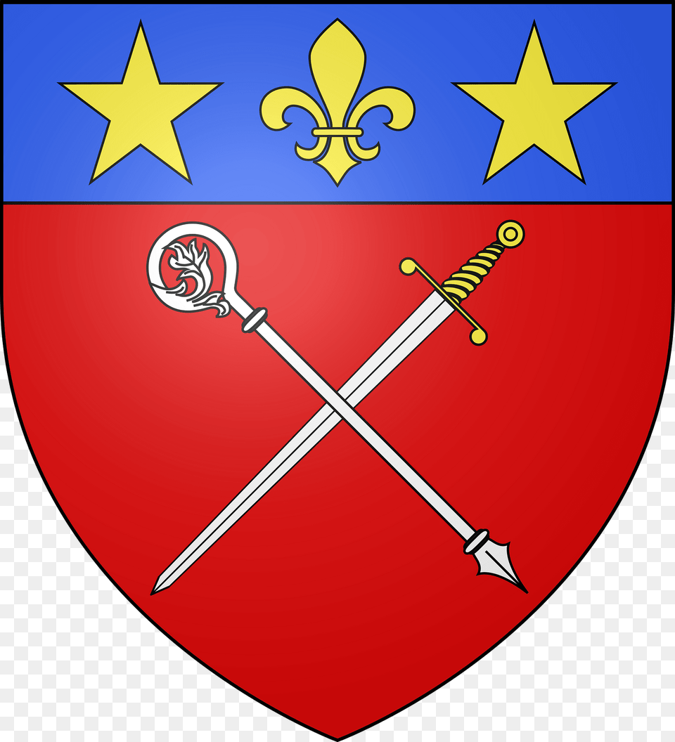 Blason Ville Fr Saint Paul De Tartas Hauteloire Clipart, Sword, Weapon, Armor, Shield Free Png Download