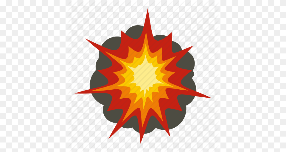 Blast Bomb Boom Burst Effect Explode Fire Explosion Icon, Leaf, Plant, Pattern, Flame Free Png Download