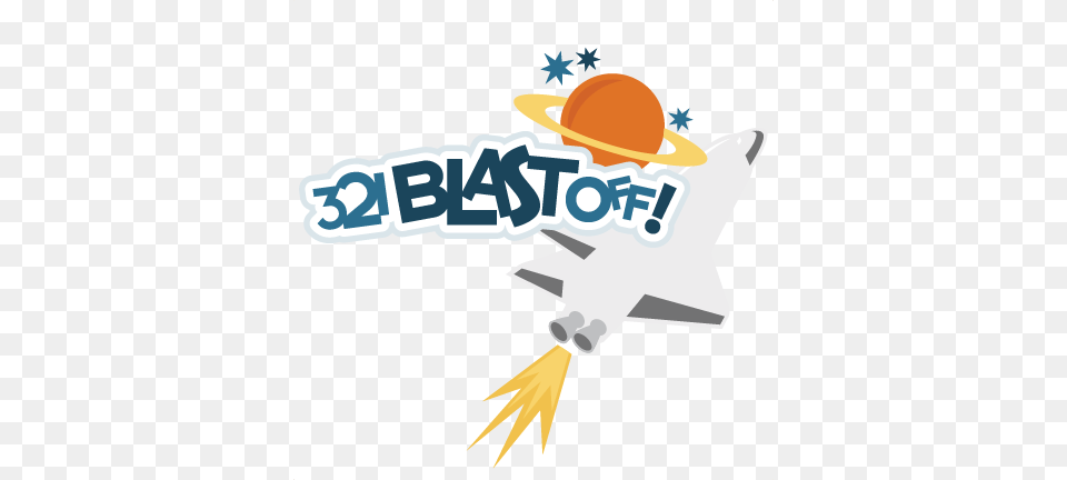 Blast Off Scrapbook Title Space Shuttle Space, Clothing, Hat, Logo, People Png Image