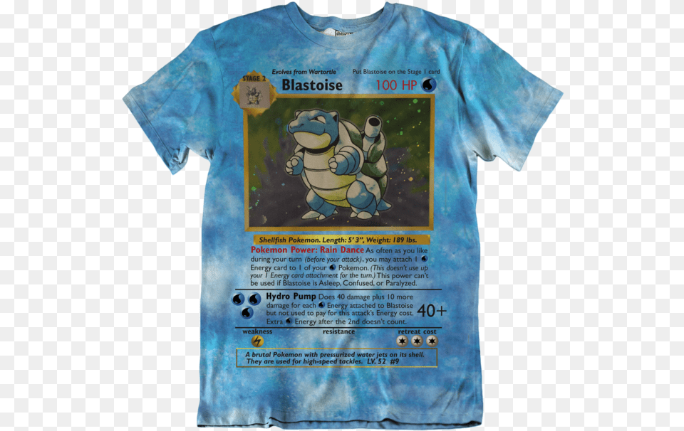 Blastoise Base Set Card, Clothing, T-shirt, Shirt Free Png