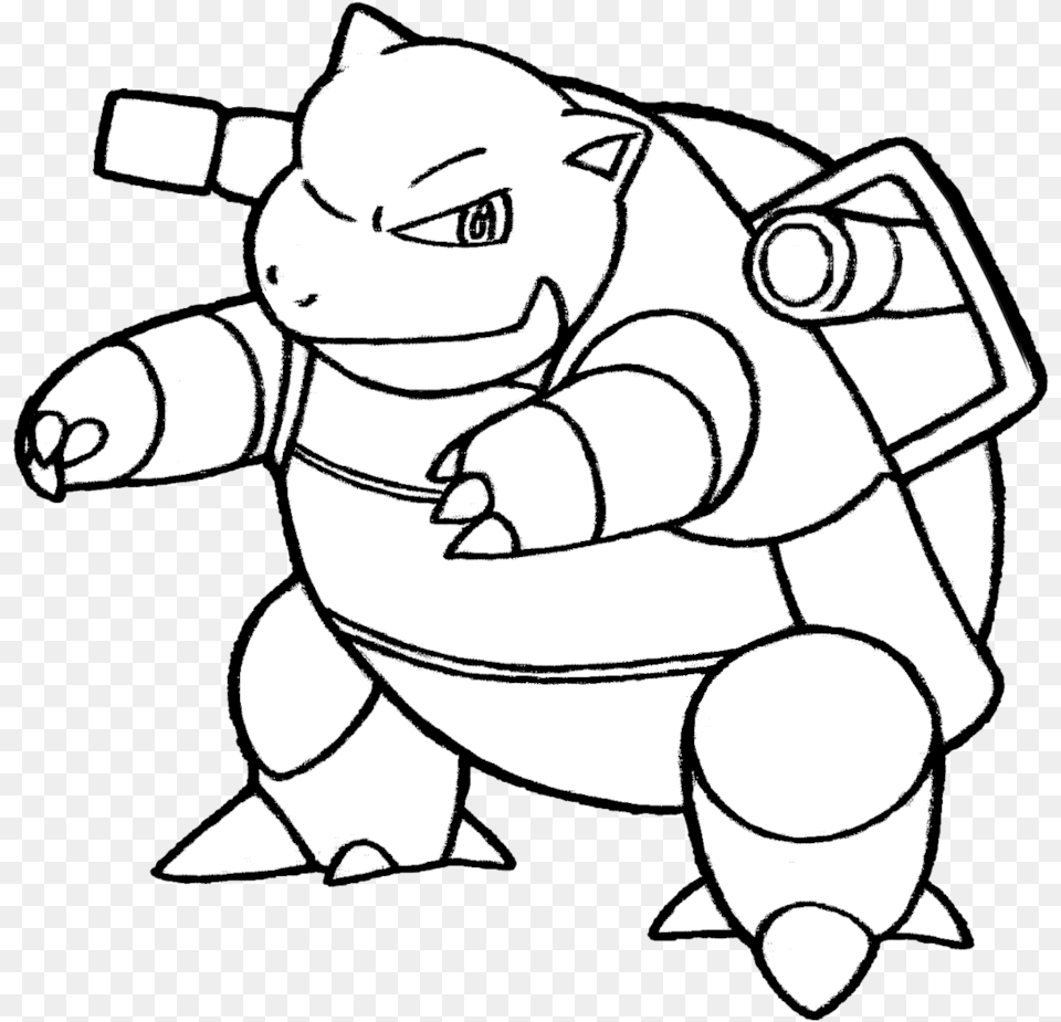 Blastoise Drawing, Animal, Bear, Mammal, Wildlife Png Image