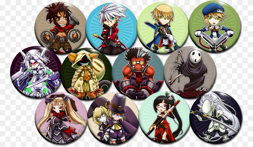 Blaz Blue Button Set Blazblue Chibi, Publication, Book, Comics, Baby Free Transparent Png