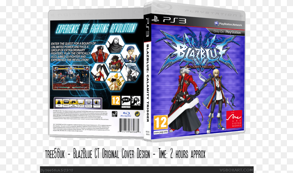 Blazblue Calamity Trigger Playstation 3 Box Art Cover By Blazblue Continuum Shift, Book, Comics, Publication, Adult Free Png Download