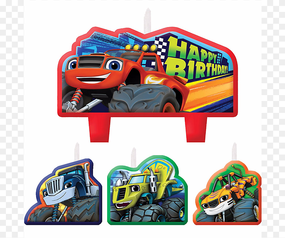 Blaze And The Monster Machines Candle Blaze And The Monster Machines Birthday, Machine, Wheel, Car, Transportation Free Transparent Png