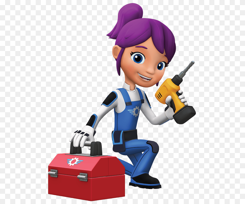Blaze And The Monster Machines Gabby With Toolbox, Baby, Person, Face, Head Free Transparent Png