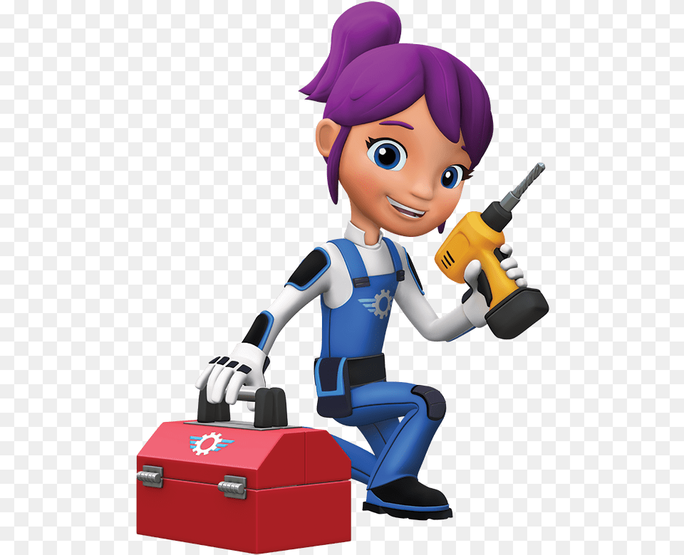 Blaze And The Monster Machines Gabby With Toolbox Blaze Monster Machine Gaby, Baby, Person, Face, Head Png Image