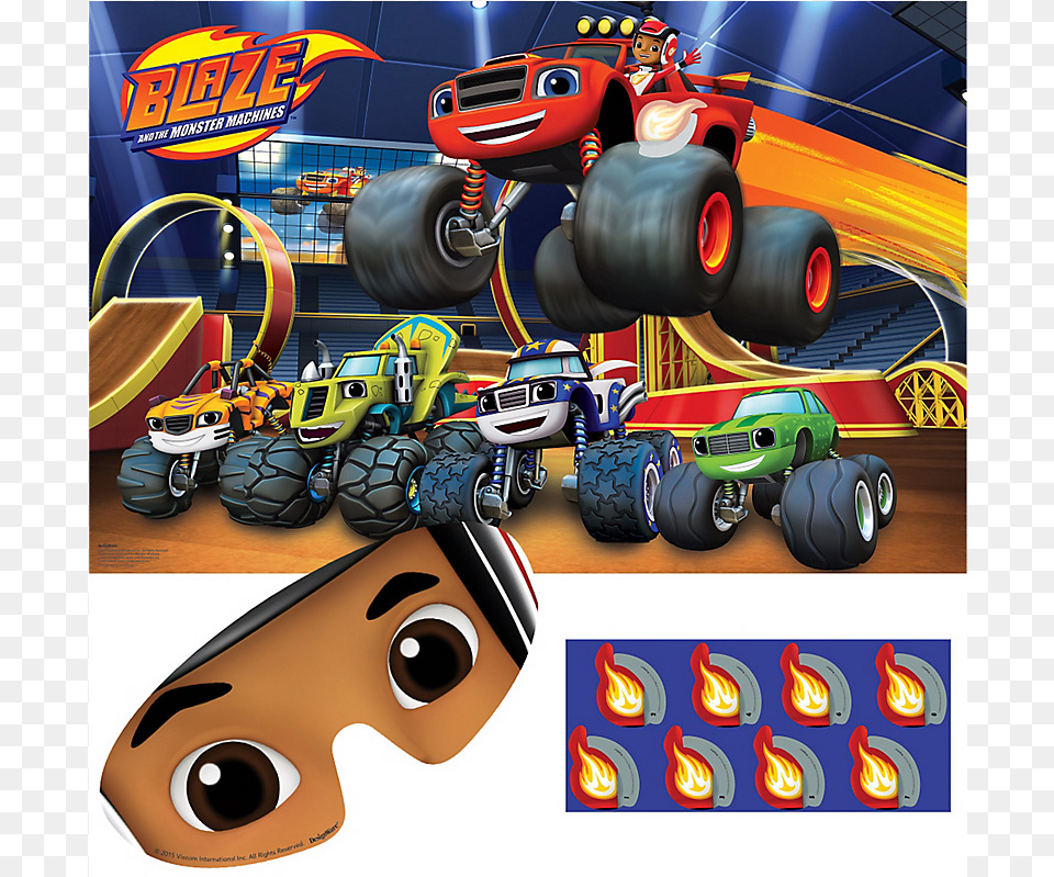 Blaze And The Monster Machines Party Game Blaze And The Monster Machines, Wheel, Machine, Person, Head Free Png