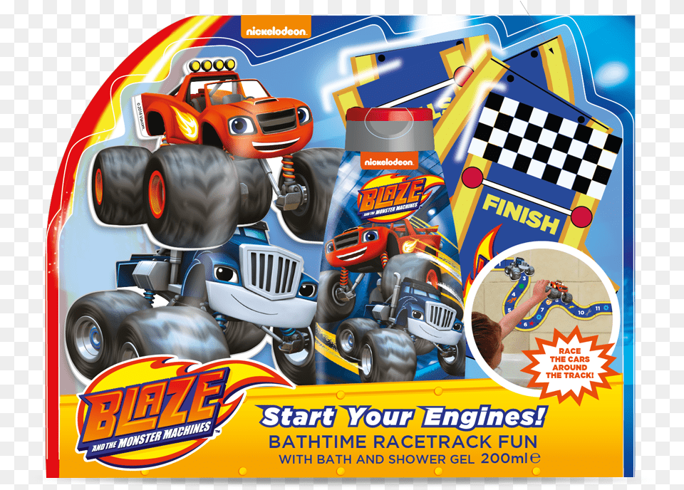 Blaze And The Monster Machines Toy Vehicle, Advertisement, Poster, Person, Male Free Transparent Png