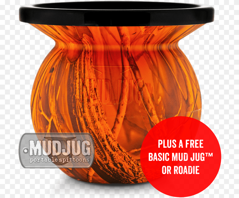 Blaze Orange Realtree Mud Jug Mudjug Transparent, Jar, Pottery, Vase, Adult Png