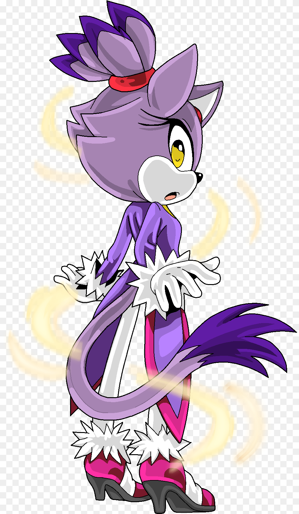 Blaze The Cat By Shyamiq, Book, Comics, Publication, Purple Png Image