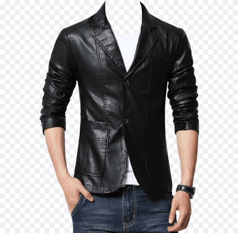 Blazer Leather Men Jacket, Clothing, Coat, Jeans, Pants Free Png Download