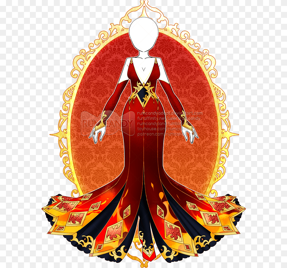 Blazing Enchantress Outfit R246 Illustration, Fashion, Person, Dancing, Leisure Activities Free Png