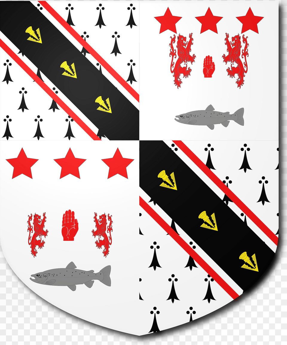 Blazon Of Nathaniel Bland Clipart, Armor, Shield, Animal, Fish Png