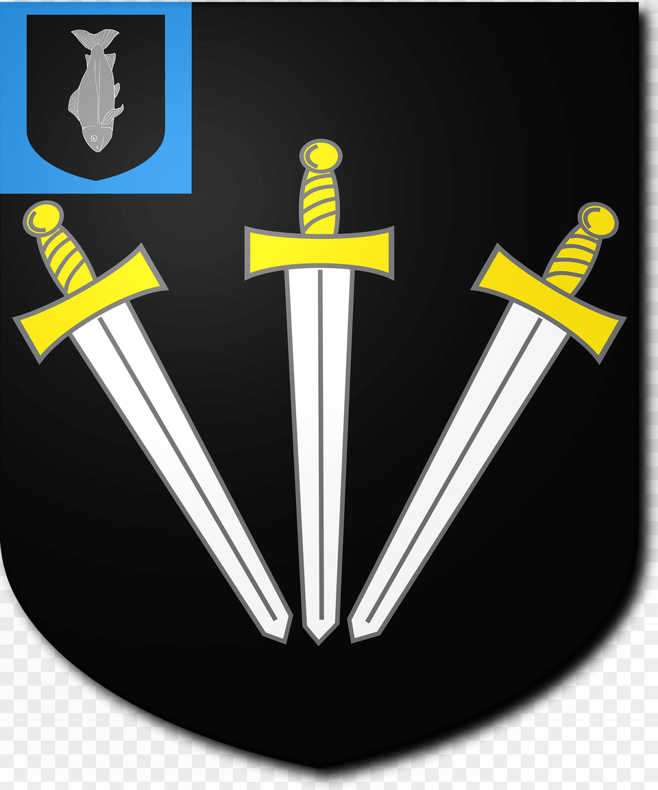 Blazon Of Orde Powlett Baron Bolton 1797 Clipart, Sword, Weapon, Blade, Dagger Free Png Download