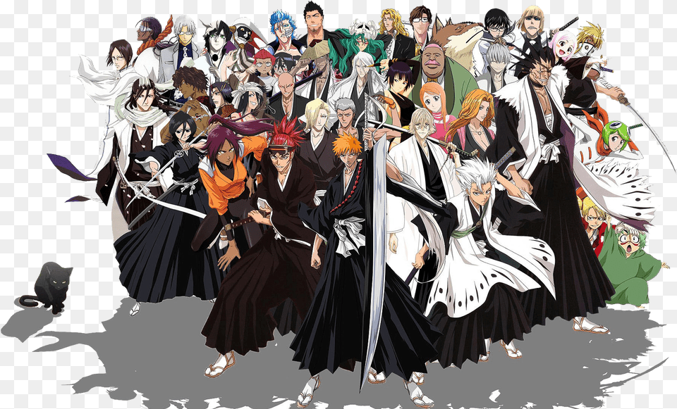 Bleach Background Bleach Wallpaper All Characters, People, Book, Publication, Comics Png