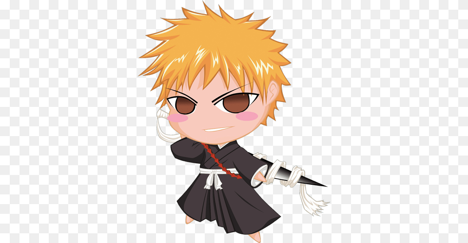 Bleach Chibi Icon, Book, Comics, Publication, Baby Png Image