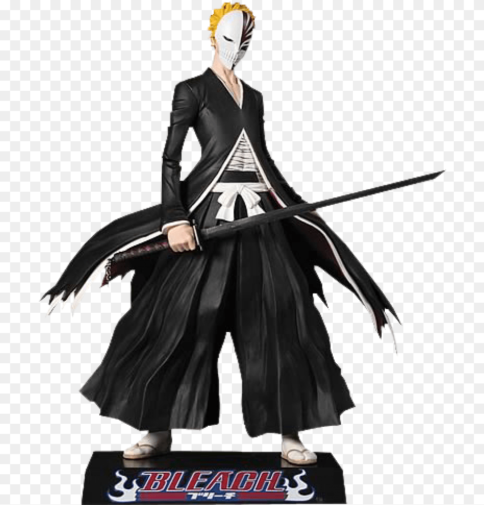 Bleach Ichigo Kurosaki White Black Cosplay Costume Bleach Figures, Sword, Weapon, Adult, Female Png Image