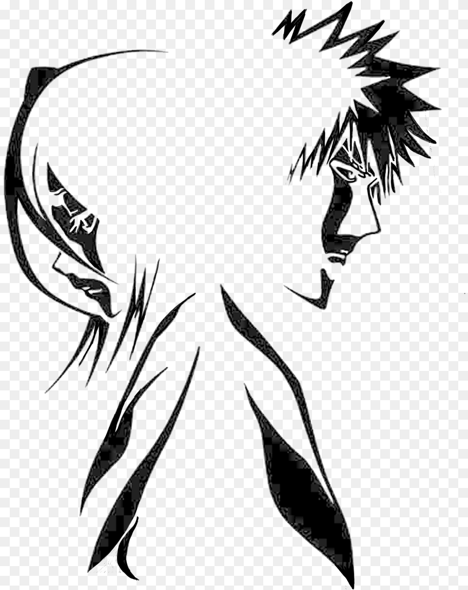 Bleach Rukia Black And White, Book, Comics, Publication, Blade Free Png Download