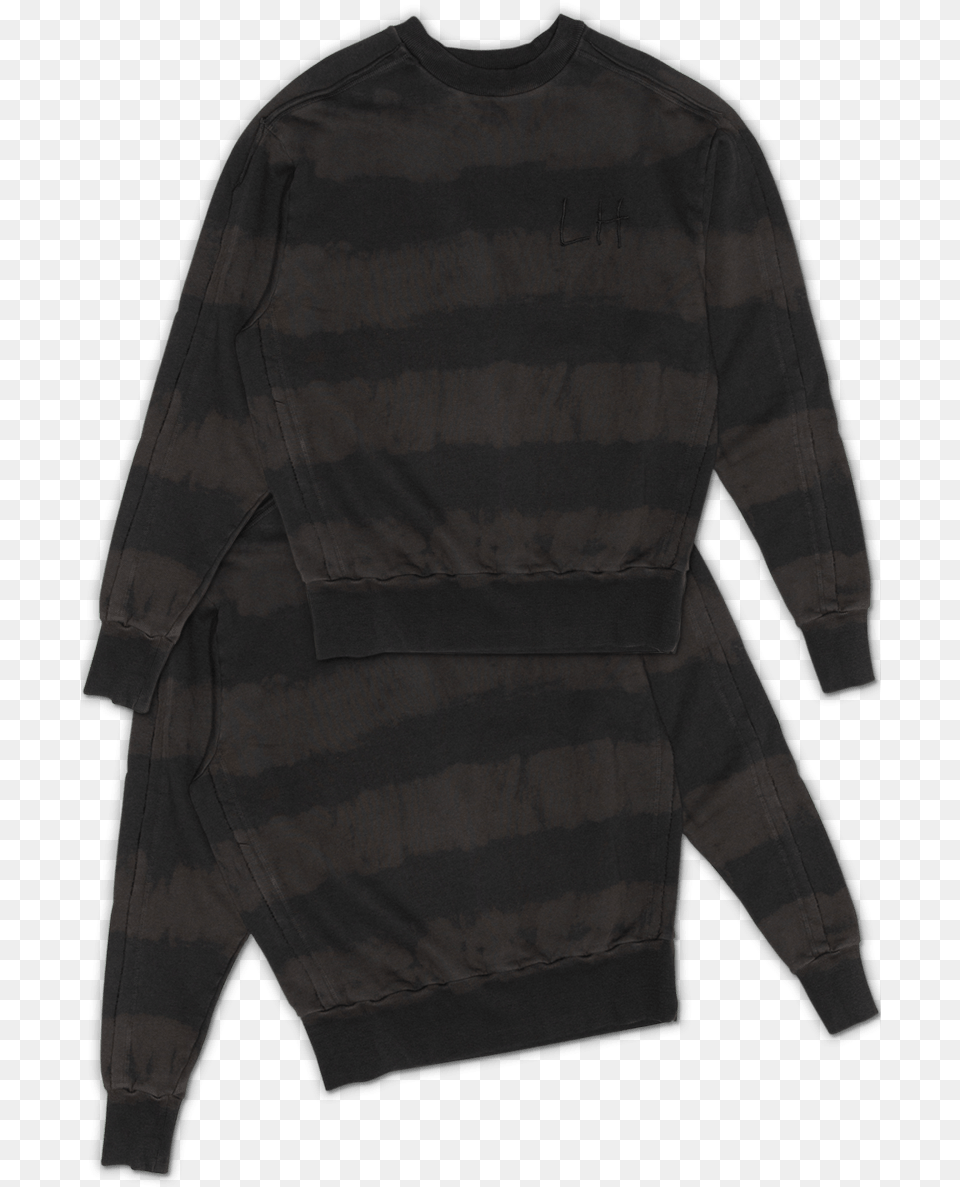 Bleach Striped Crew Cardigan, Clothing, Knitwear, Long Sleeve, Sleeve Free Transparent Png