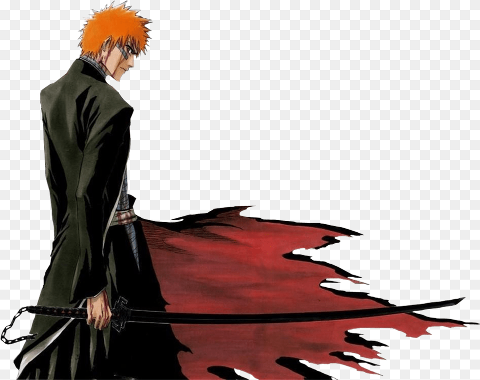 Bleach Wallpaper And Background Image Ichigo Bankai, Sword, Weapon, Adult, Anime Png