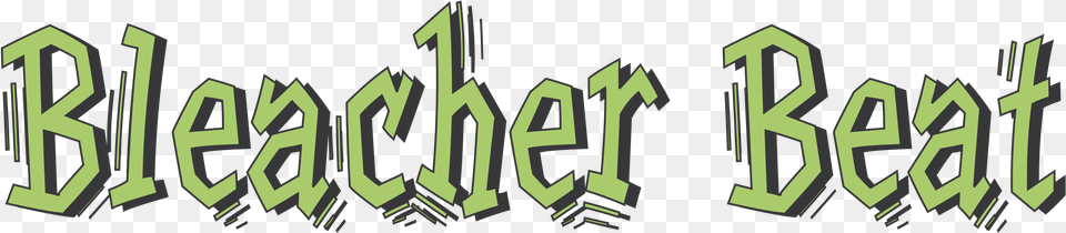 Bleacher Beat 01 Logo Transparent Calligraphy, Green, Text Png