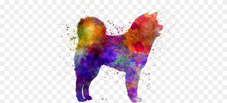 Bleed Area May Not Be Visible Akita Inu 01 In Watercolor, Purple, Art, Graphics, Fireworks Free Transparent Png