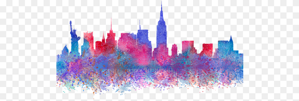 Bleed Area May Not Be Visible All Around New York City Mini Coloring Book, Art, Graphics, Purple, Crystal Png