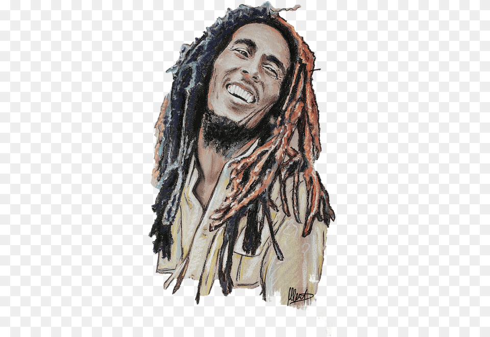 Bleed Area May Not Be Visible Bob Marley Drawing, Portrait, Face, Photography, Person Free Png